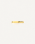 Bar 14ct Solid Gold Helix Hoop