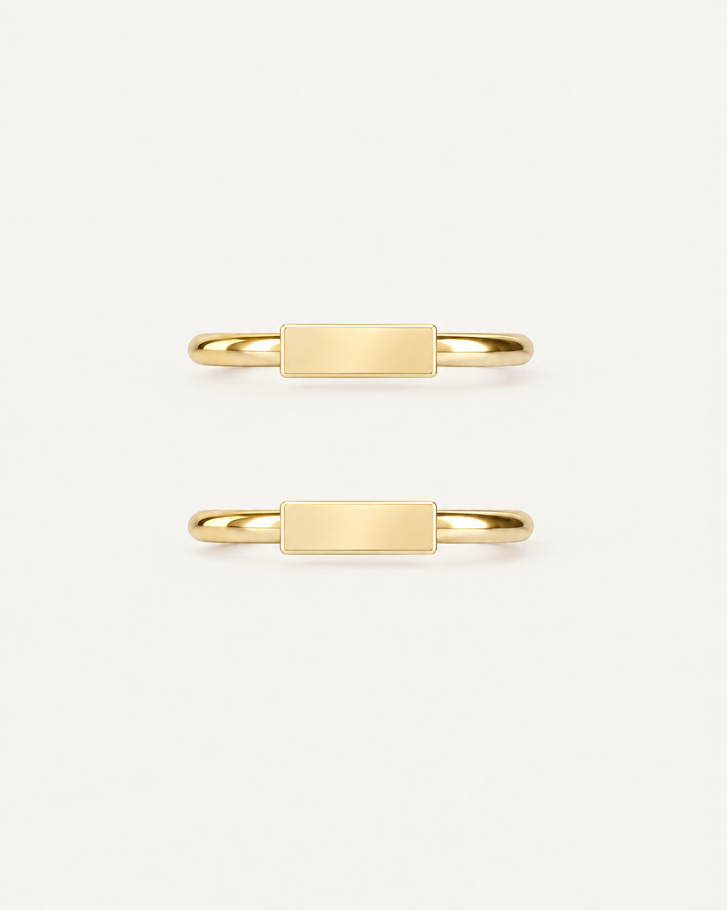 Bar 14ct Solid Gold Helix Hoop