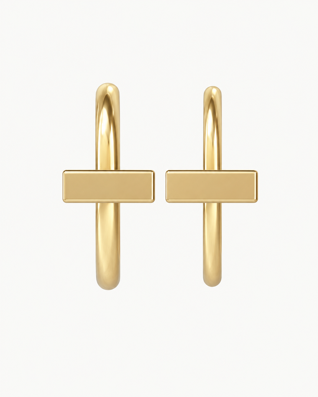 Bar 14ct Solid Gold Tragus Ring