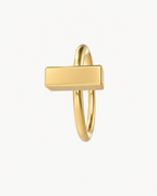 Bar 14ct Solid Gold Tragus Ring