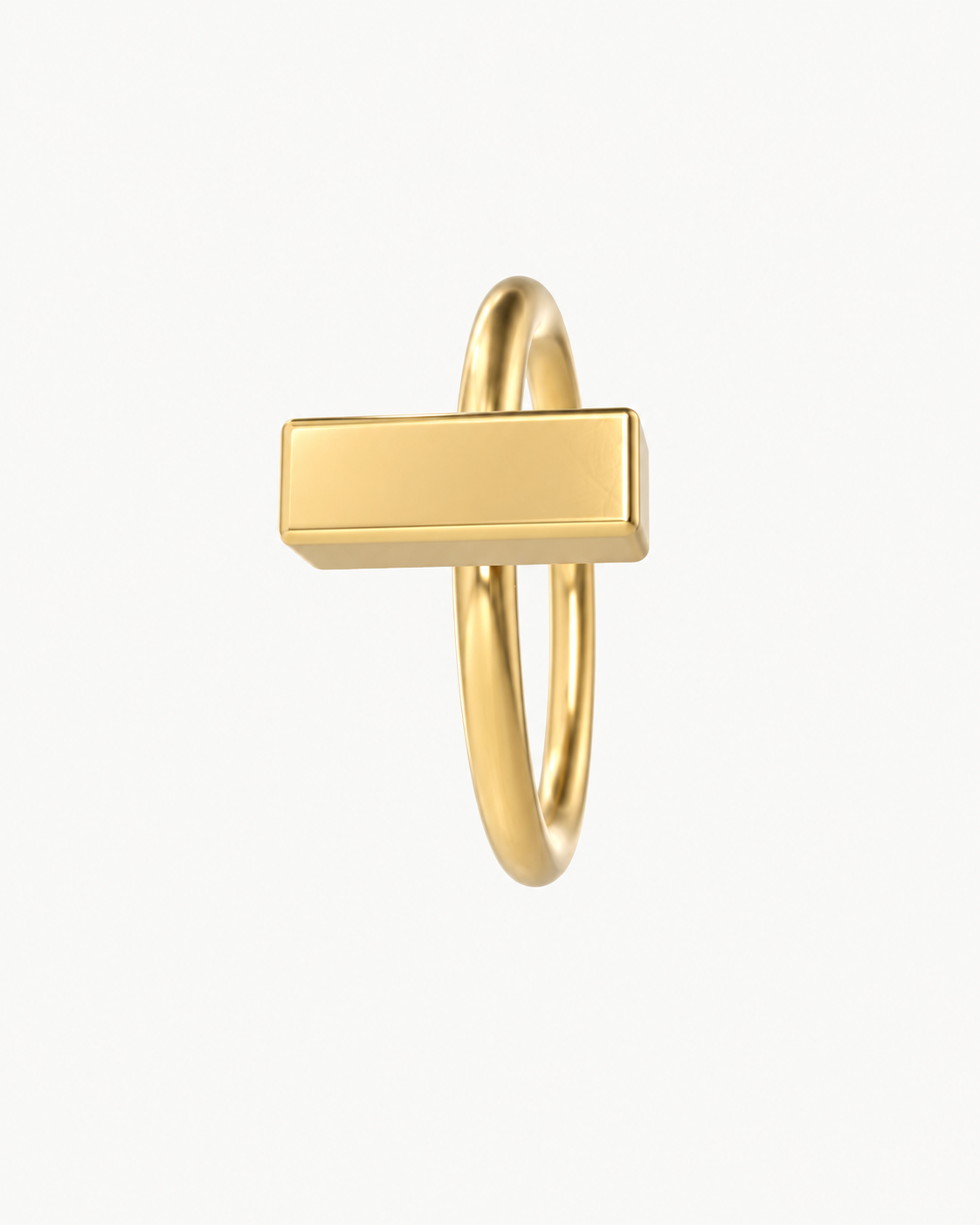 Bar 14ct Solid Gold Tragus Ring