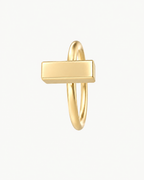 Bar 14ct Solid Gold Lobe Hoop Earring