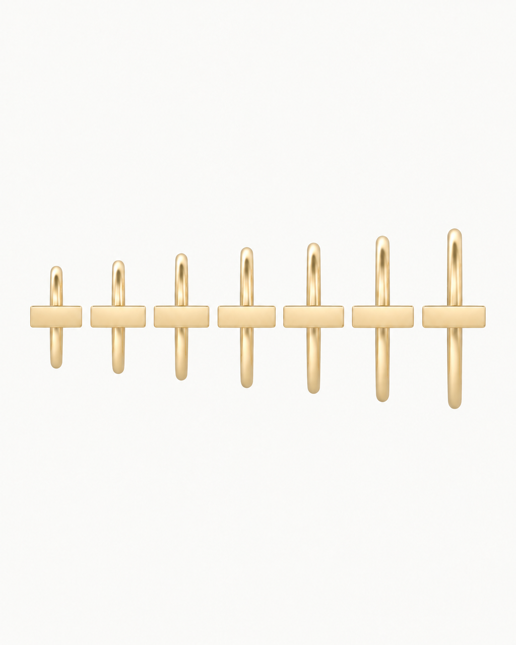 Bar 14ct Solid Gold Nostril Ring