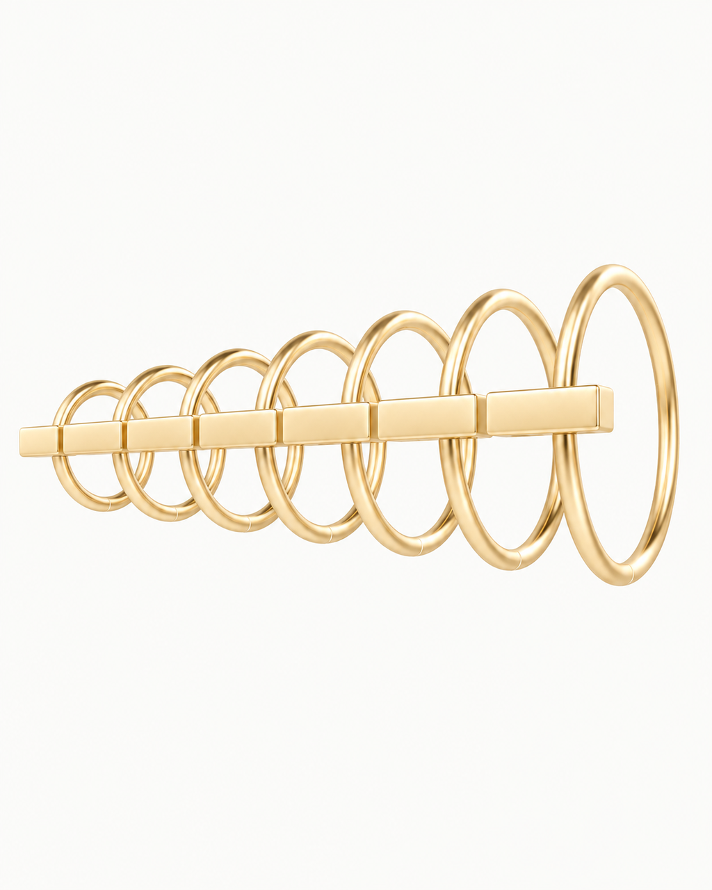 Bar 14ct Solid Gold Nostril Ring