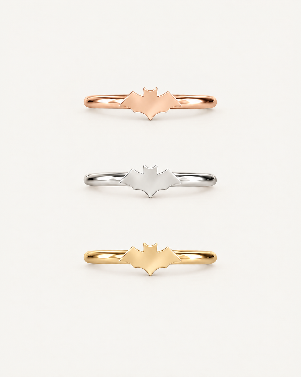 Bat 14ct Solid Gold Conch Ring
