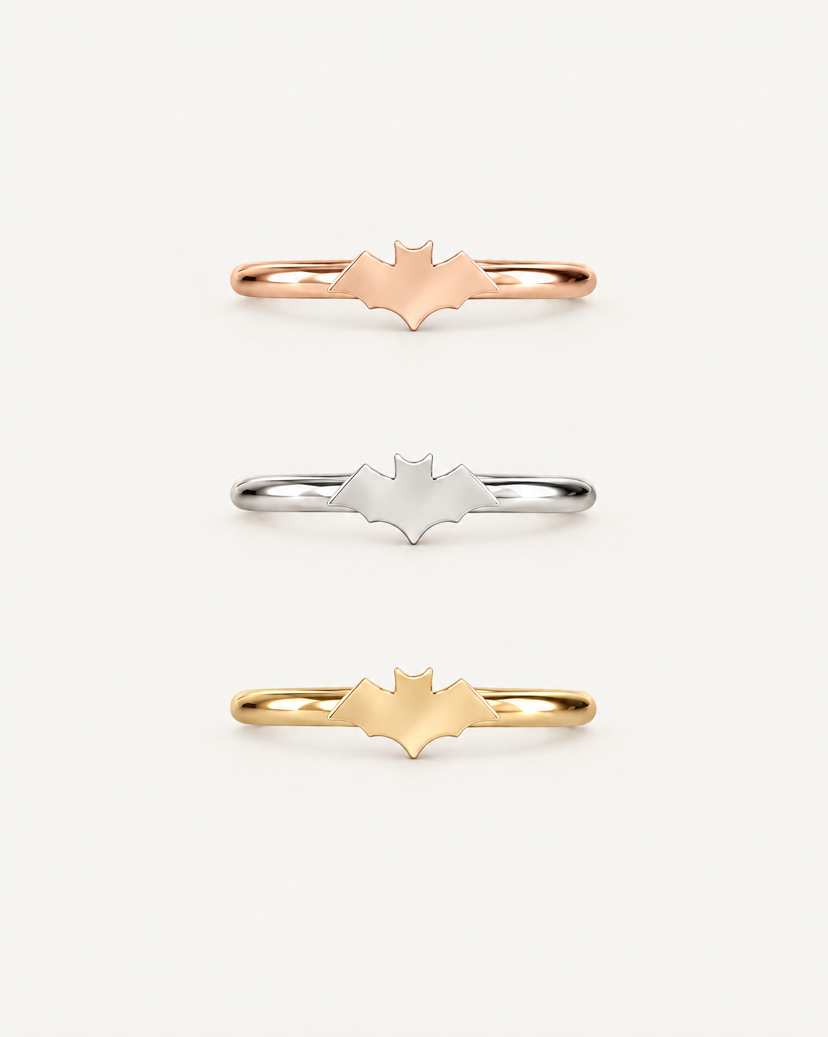 Bat 14ct Solid Gold Helix Hoop
