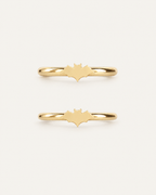 Bat 14ct Solid Gold Helix Hoop