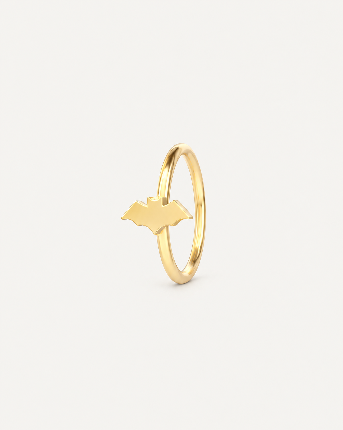 Bat 14ct Solid Gold Rook Hoop