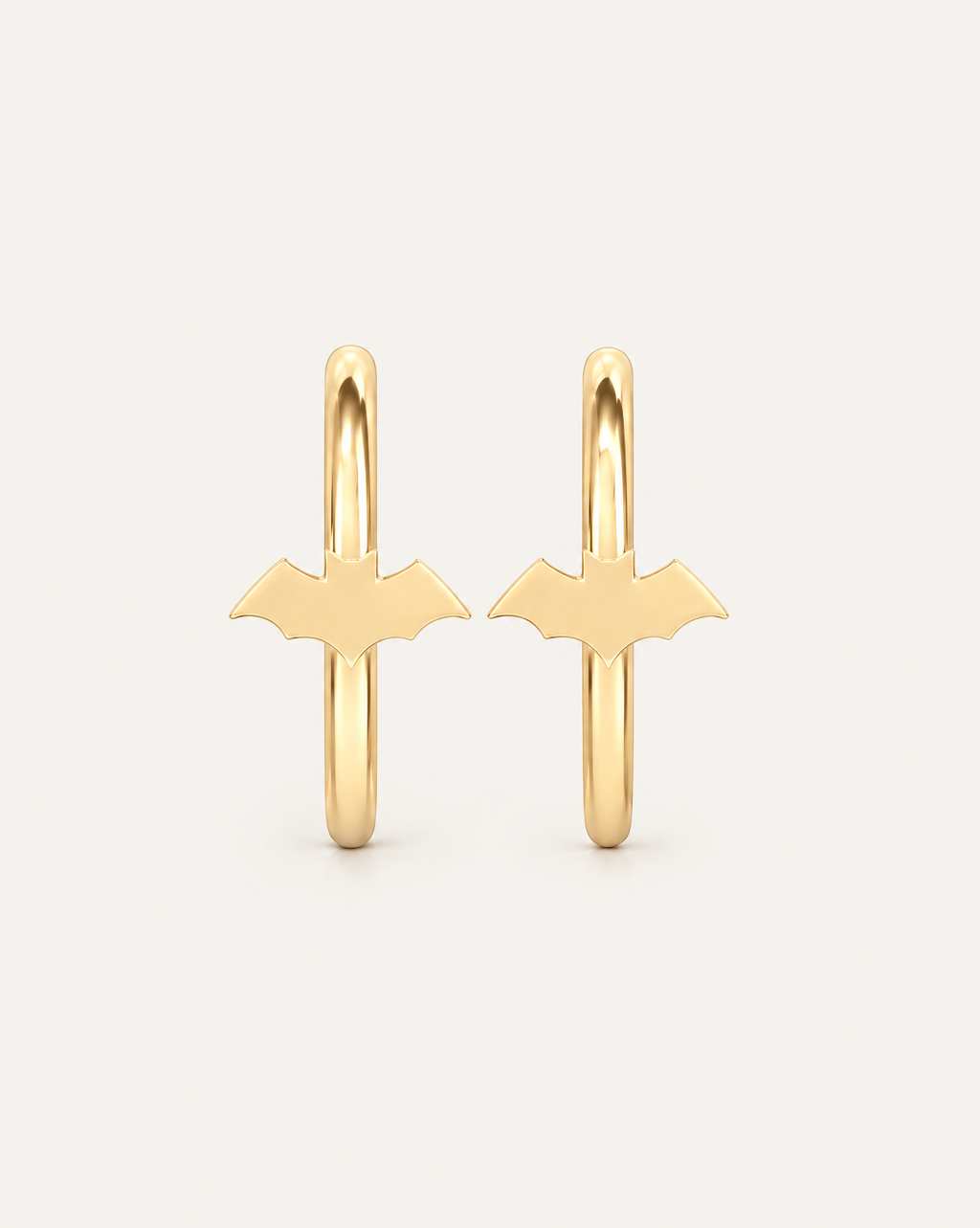 Bat 14ct Solid Gold Rook Hoop