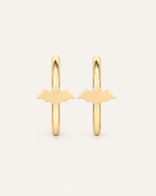 Bat 14ct Solid Gold Rook Hoop