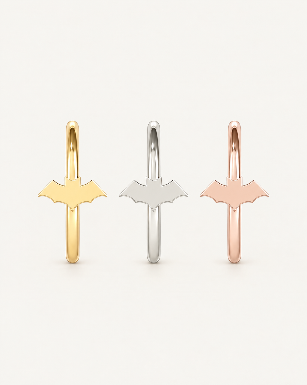 Bat 14ct Solid Gold Tragus Ring