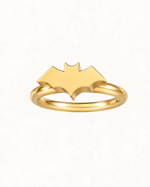 Bat 14ct Solid Gold Helix Hoop