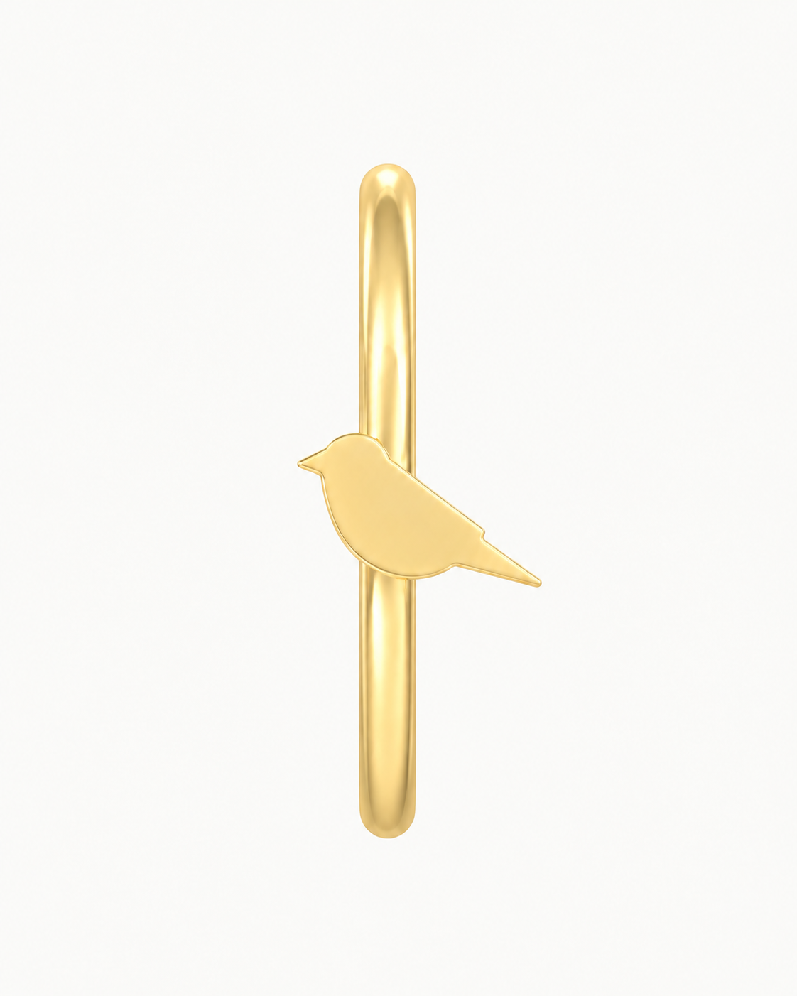 Bird 14ct Solid Gold Nostril Ring