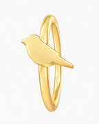 Bird 14ct Solid Gold Nostril Ring