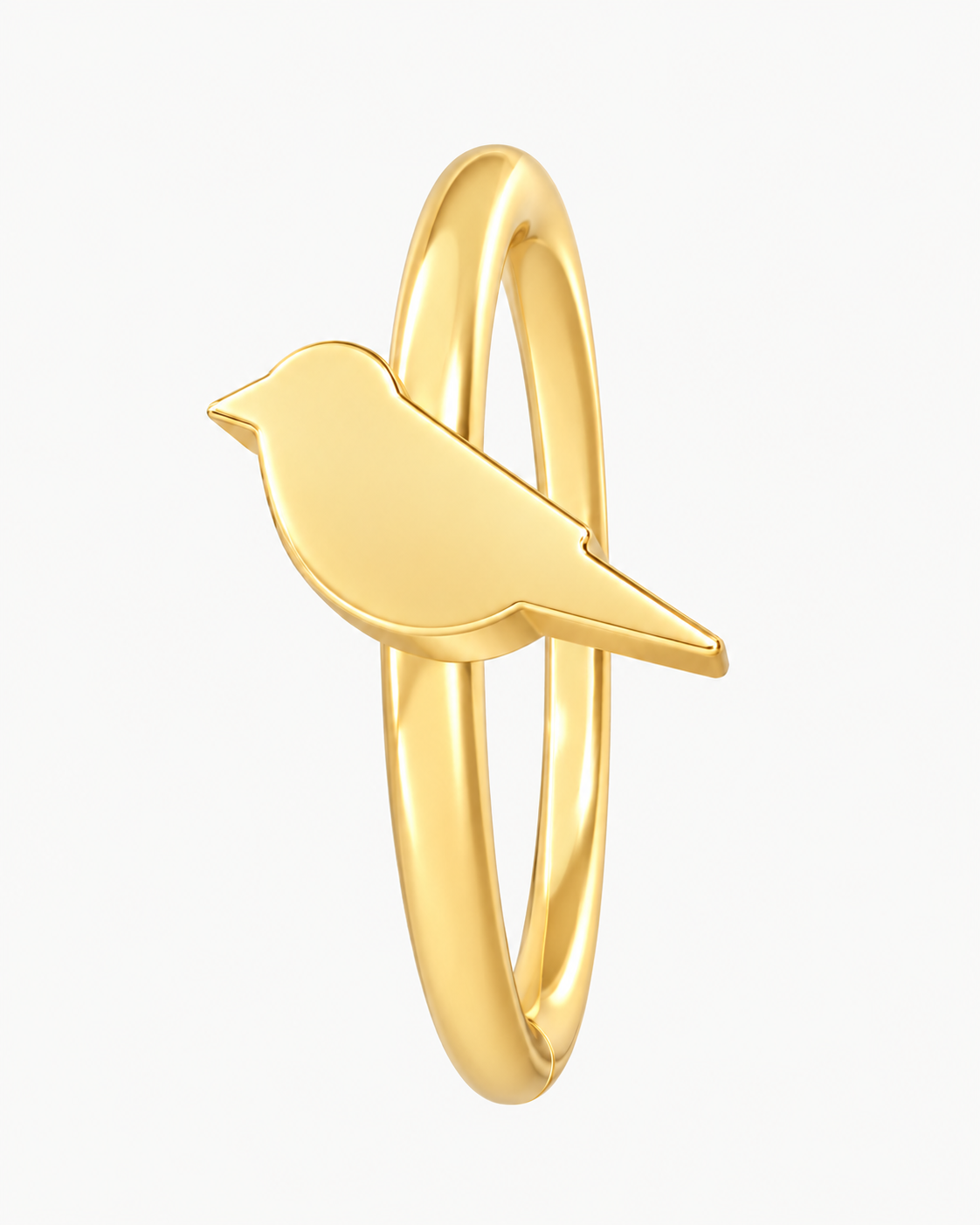 Bird 14ct Solid Gold Nostril Ring