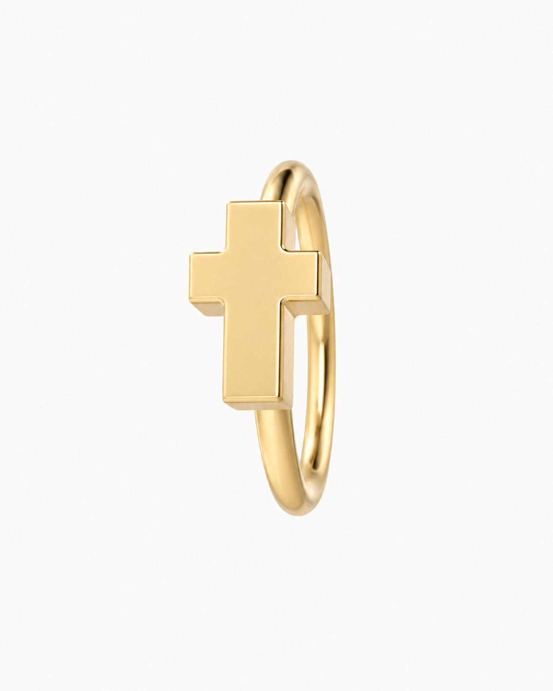 Cross 14ct Solid Gold Nostril Ring
