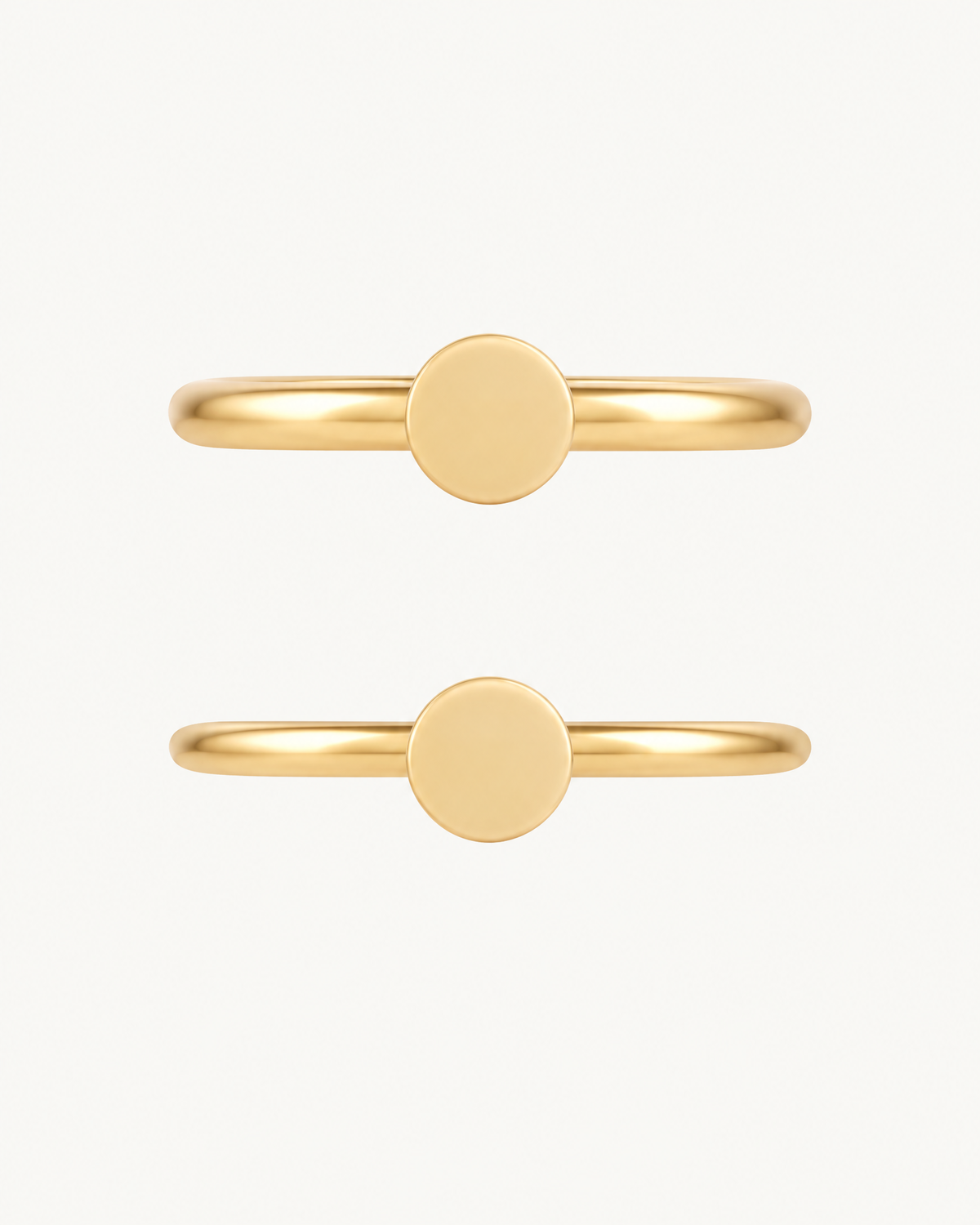Circle 14ct Solid Gold Conch Ring