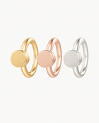 Circle 14ct Solid Gold Rook Hoop