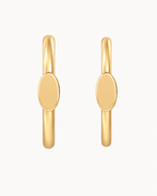 Oval 14ct Solid Gold Nostril Ring