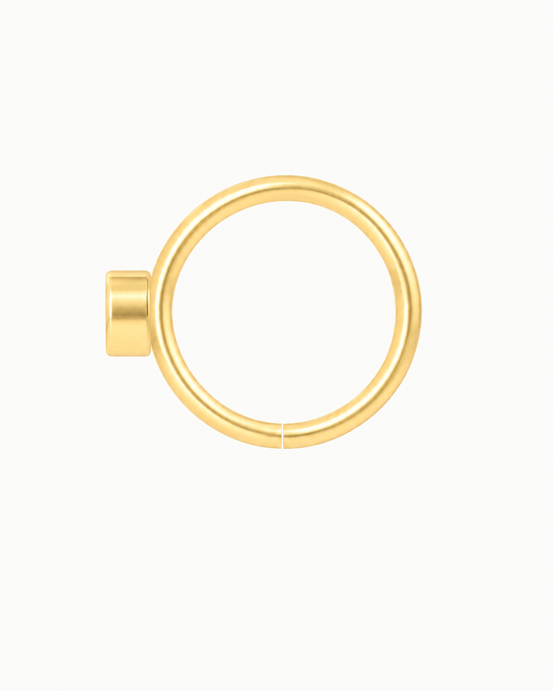 Circle 14ct Solid Gold Nostril Ring