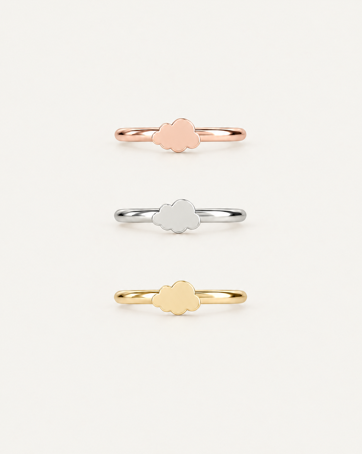 Cloud 14ct Solid Gold Conch Ring
