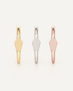 Coffin 14ct Solid Gold Lobe Hoop Earring