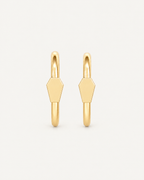 Coffin 14ct Solid Gold Lobe Hoop Earring