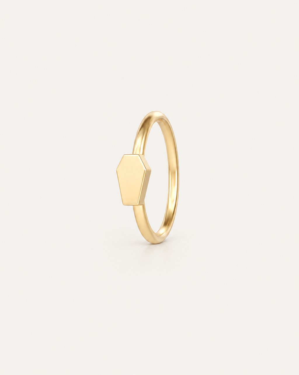 Coffin 14ct Solid Gold Tragus Ring
