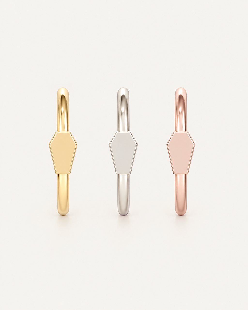 Coffin 14ct Solid Gold Tragus Ring