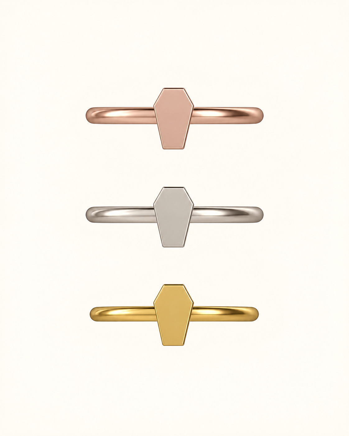 Coffin 14ct Solid Gold Conch Ring