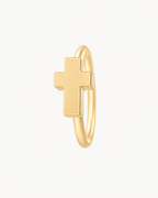 Cross 14ct Solid Gold Rook Hoop