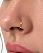 Cross 14ct Solid Gold Nostril Ring