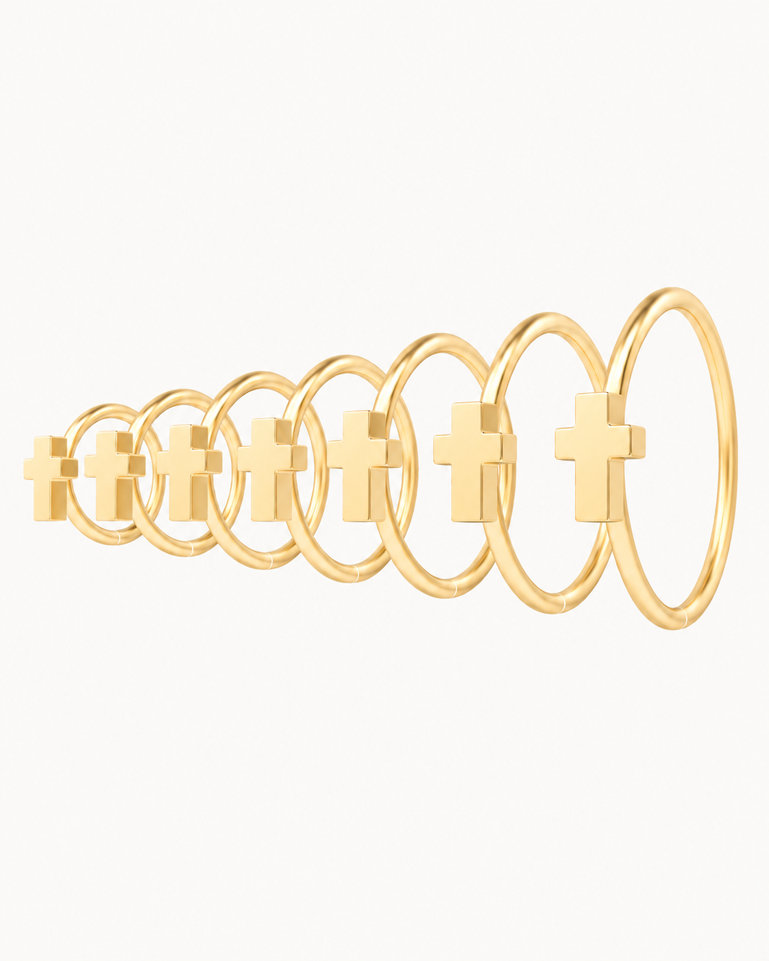 Cross 14ct Solid Gold Nostril Ring
