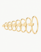 Crown 14ct Solid Gold Lobe Hoop Earring