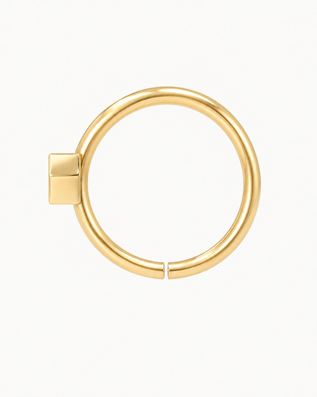 Crown 14ct Solid Gold Rook Hoop