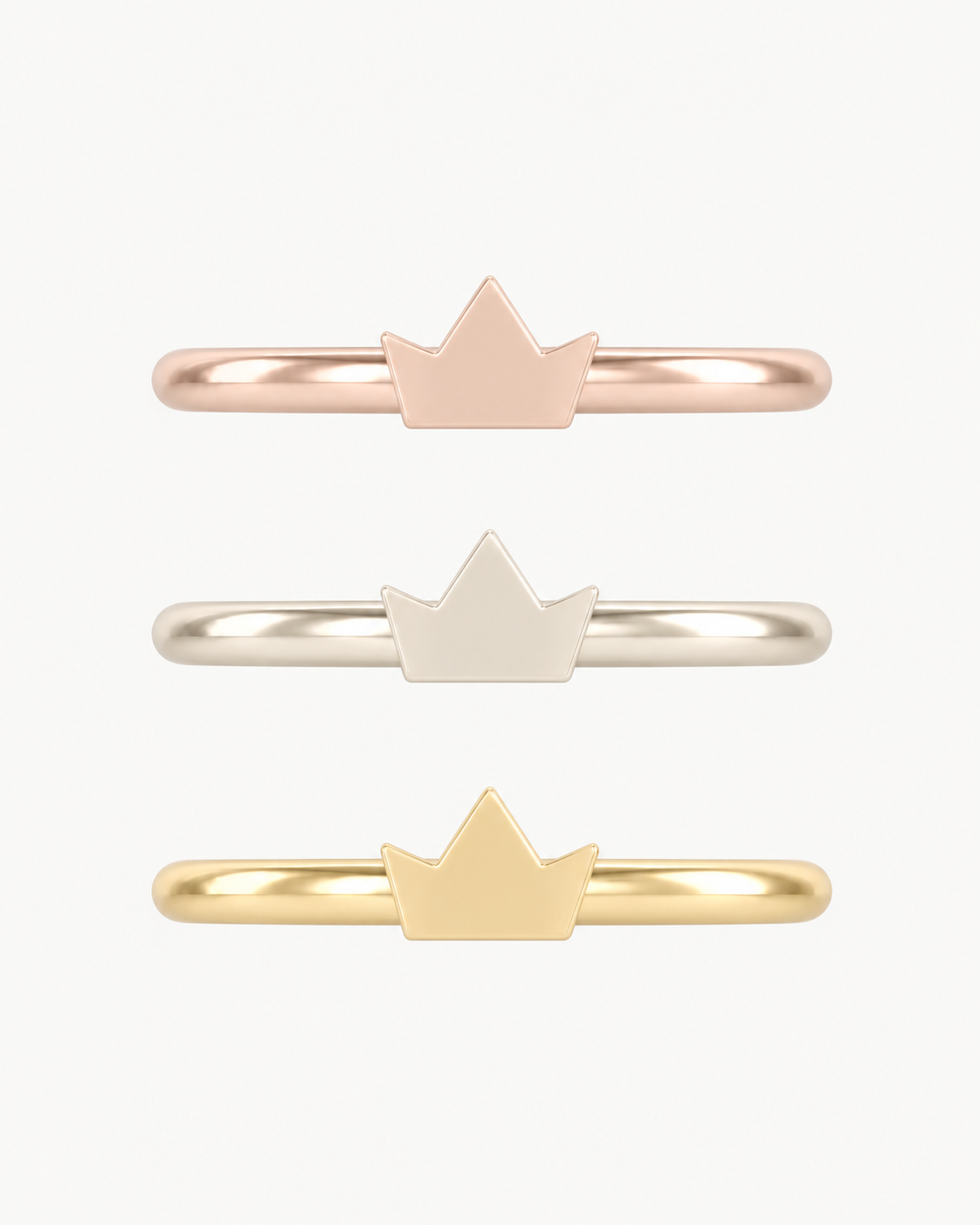 Crown 14ct Solid Gold Conch Ring