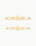 Crown 14ct Solid Gold Helix Hoop