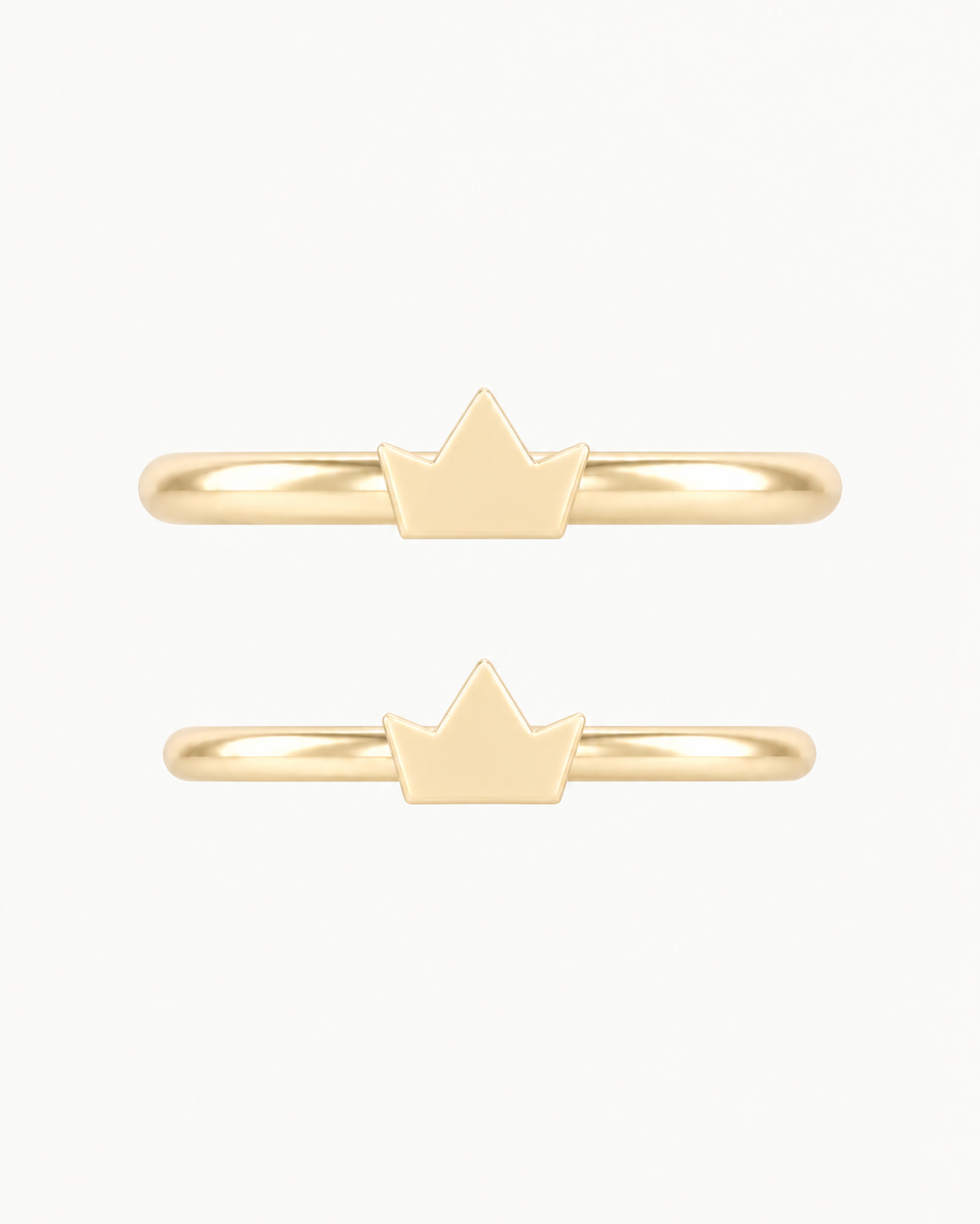 Crown 14ct Solid Gold Helix Hoop