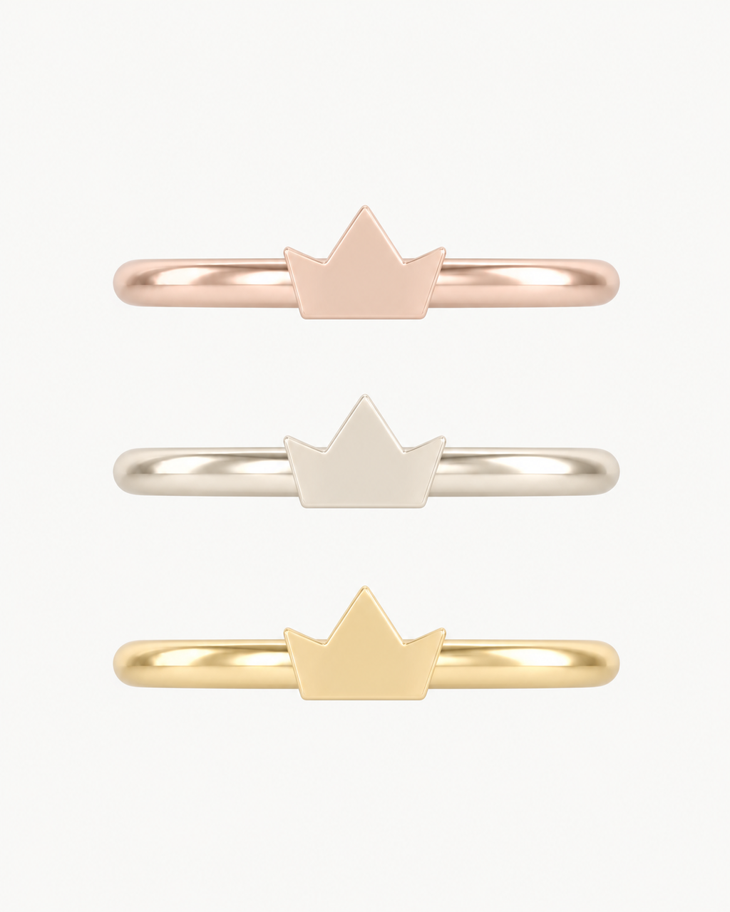 Crown 14ct Solid Gold Helix Hoop