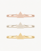 Crown 14ct Solid Gold Helix Hoop