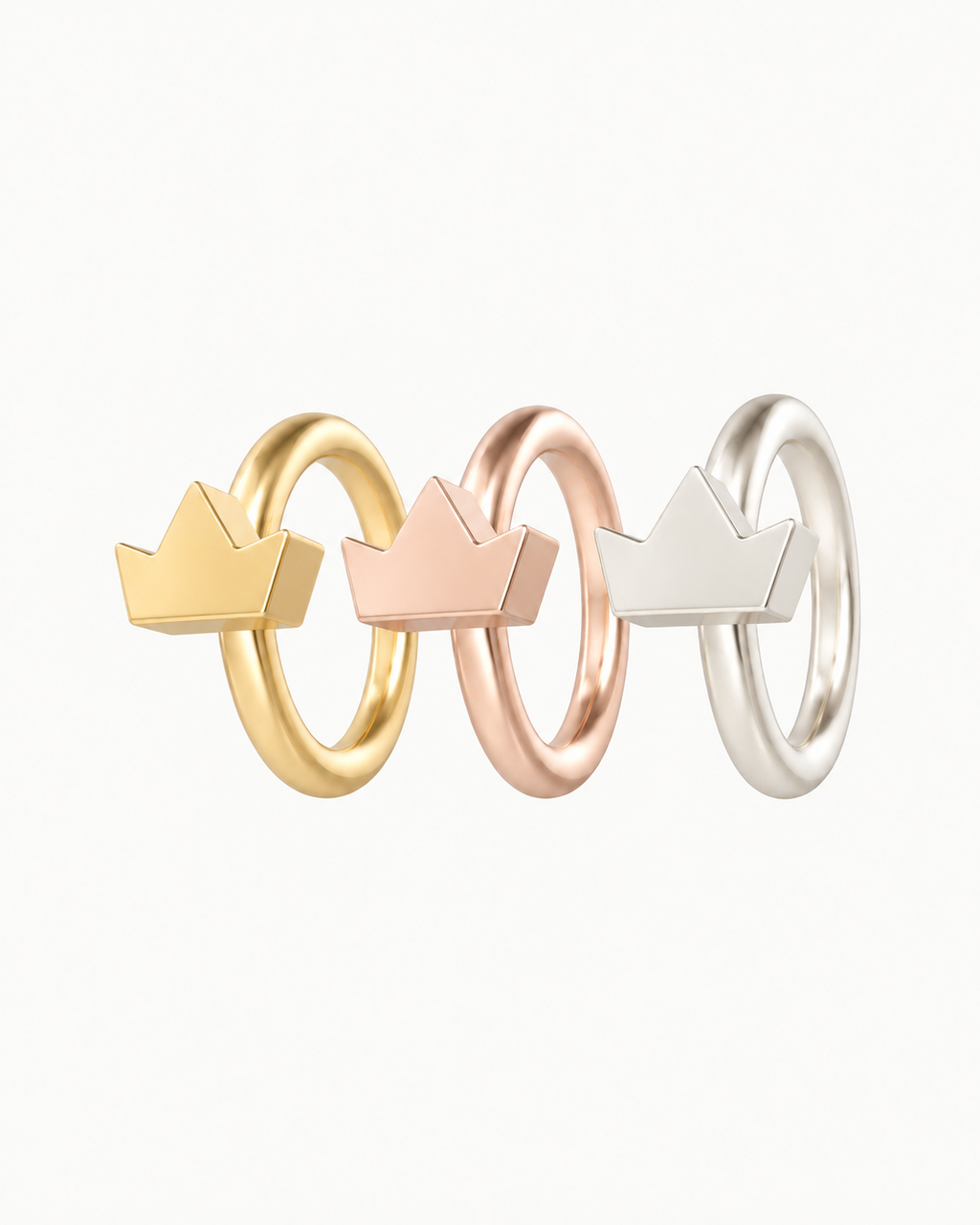 Crown 14ct Solid Gold Nostril Ring