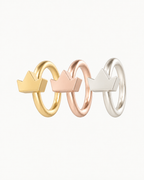 Crown 14ct Solid Gold Nostril Ring