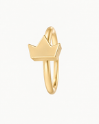 Crown 14ct Solid Gold Nostril Ring