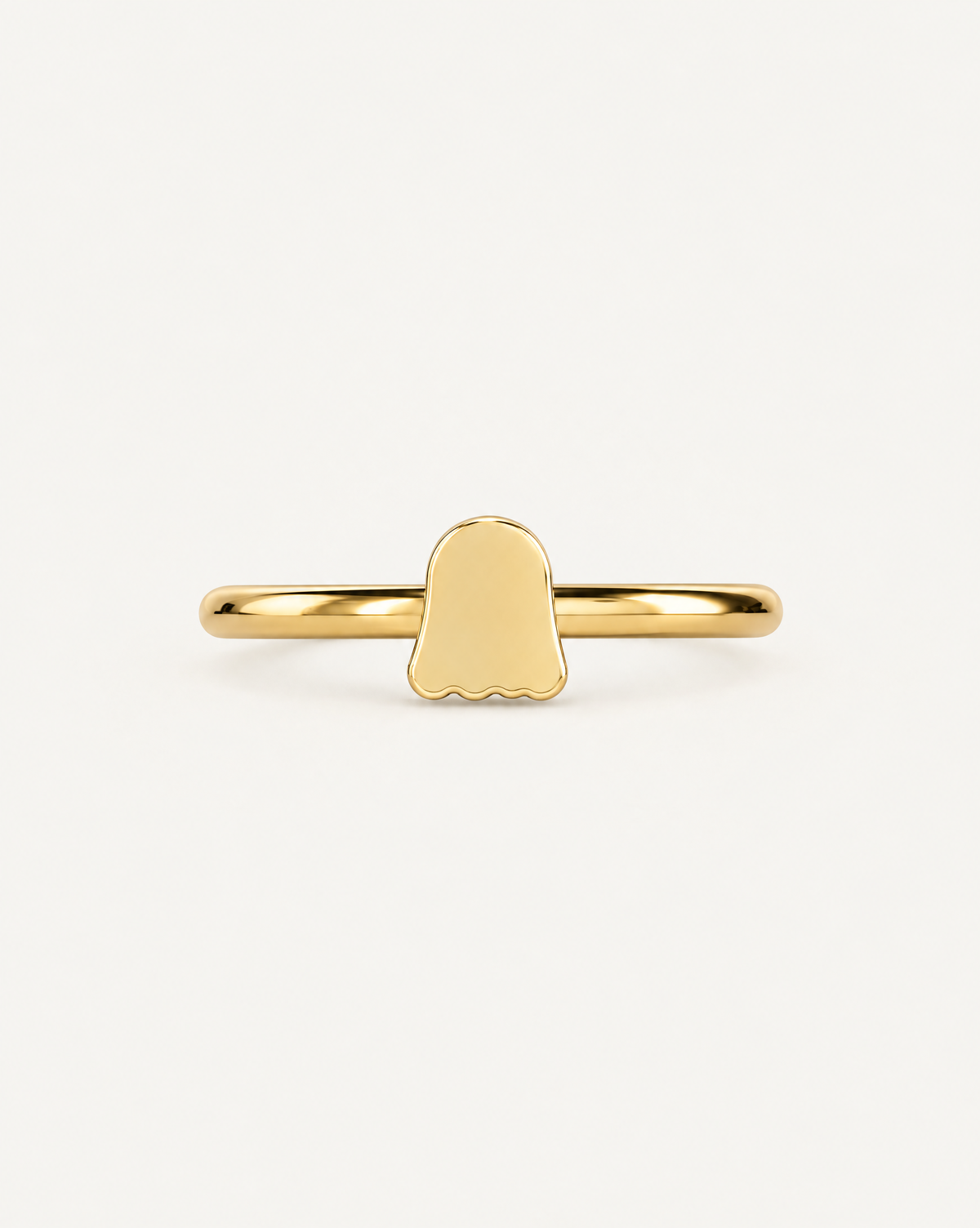 Cute Ghost 14ct Solid Gold Helix Hoop