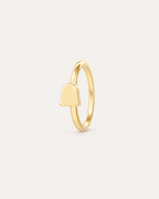 Cute Ghost 14ct Solid Gold Lobe Hoop Earring