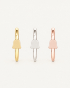 Cute Ghost 14ct Solid Gold Lobe Hoop Earring
