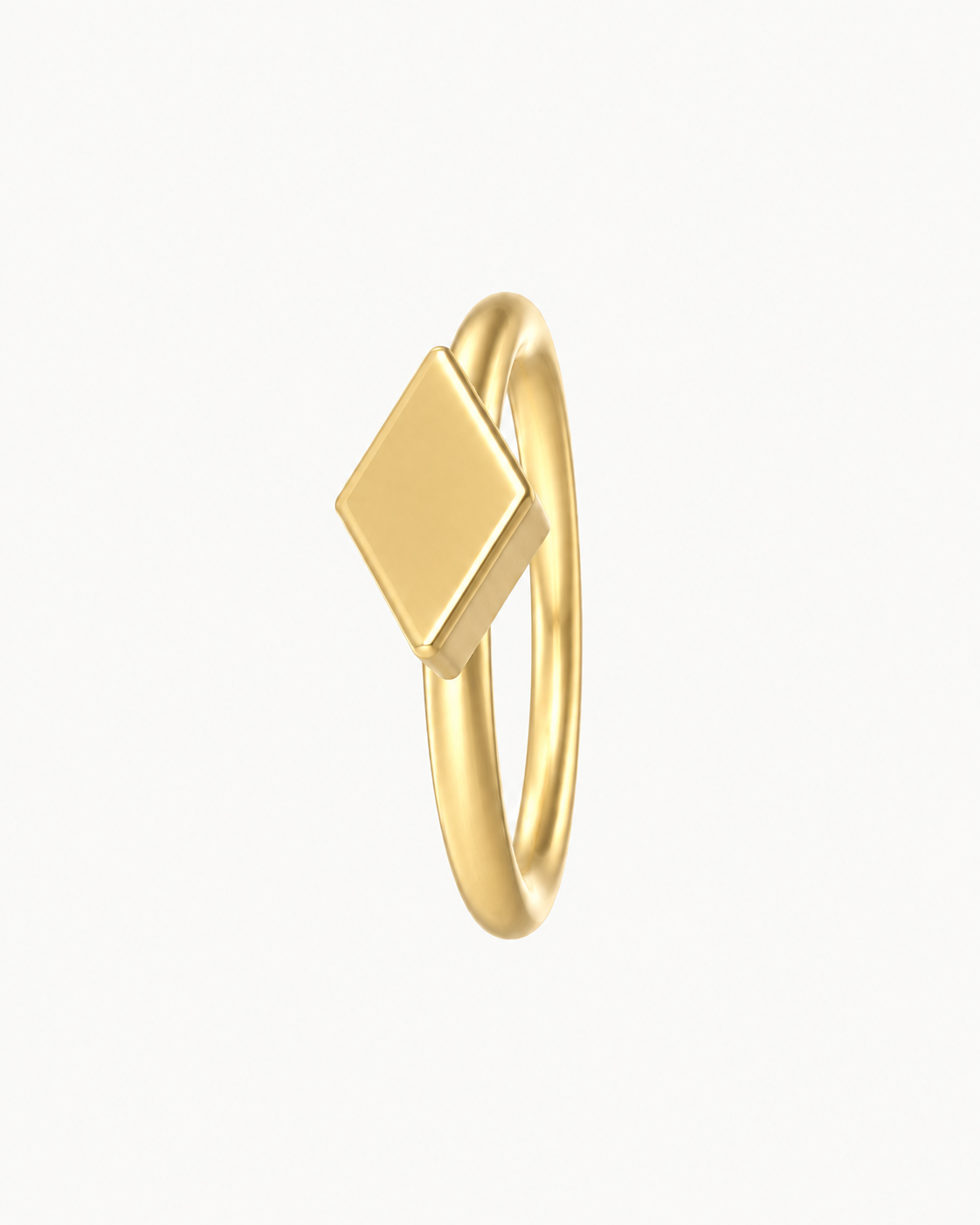 Diamond 14ct Solid Gold Lobe Hoop Earring