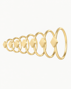 Diamond 14ct Solid Gold Lobe Hoop Earring