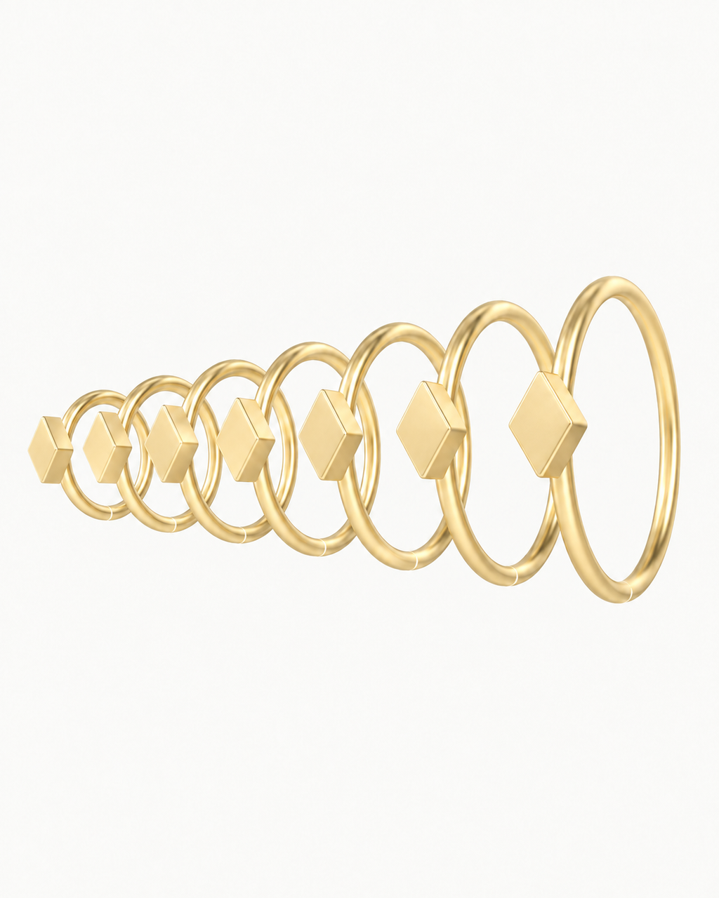 Diamond 14ct Solid Gold Nostril Ring