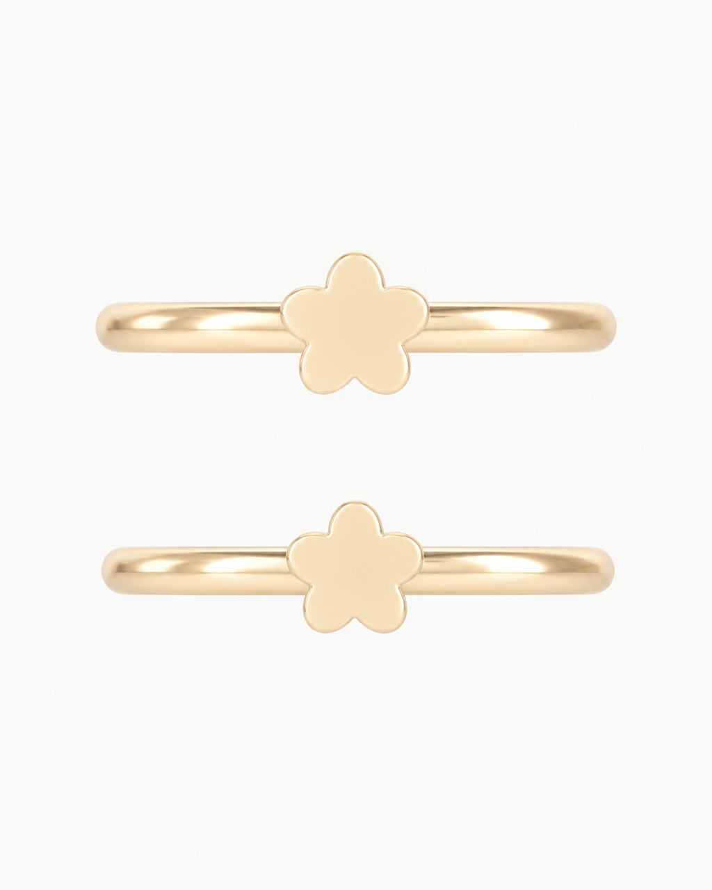 Flower 14ct Solid Gold Conch Ring